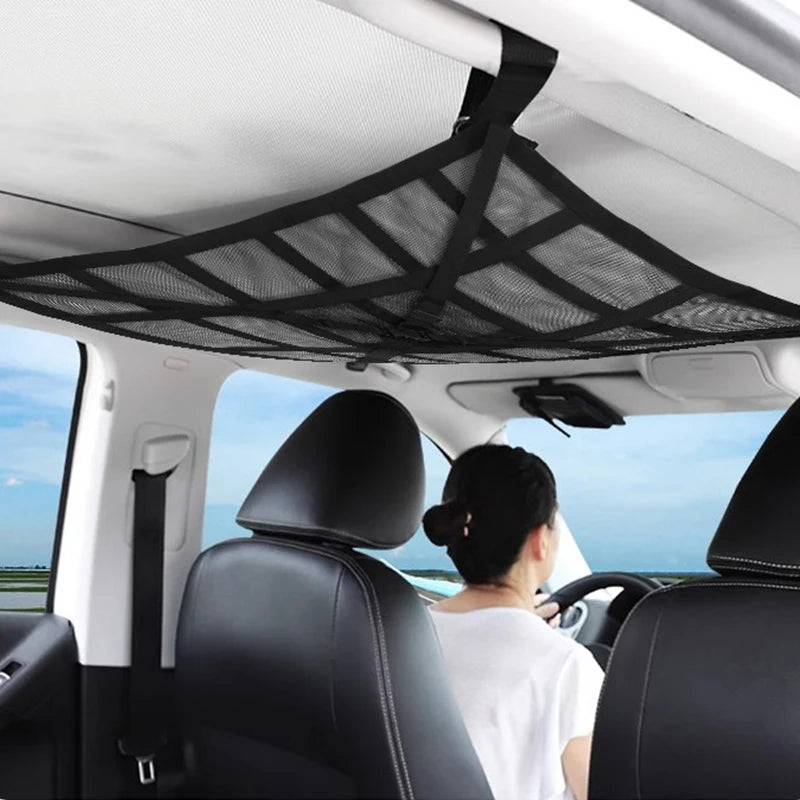 Rangement de Toit Filet de Plafond Voiture Grande Capacité