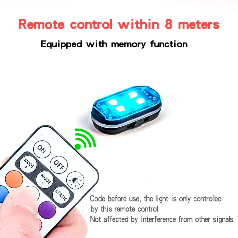 Éclairage d'Ambiance LED Sans Fil Rechargeable Voiture RGB