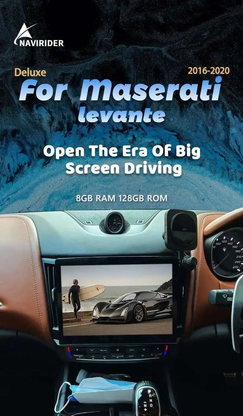 Autoradio Android 13 Maserati Levante 2016-2020 Écran 10,26 pouces Qualcomm CarPlay 4G
