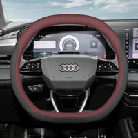 Couvre Volant Audi Q6 e-tron A5 A6 Q5 2025-2026 Cuir Double Méplat