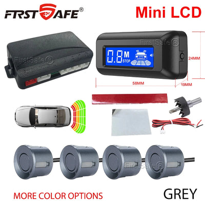 Radar de Recul Mini Écran LCD 4 Capteurs 22 mm