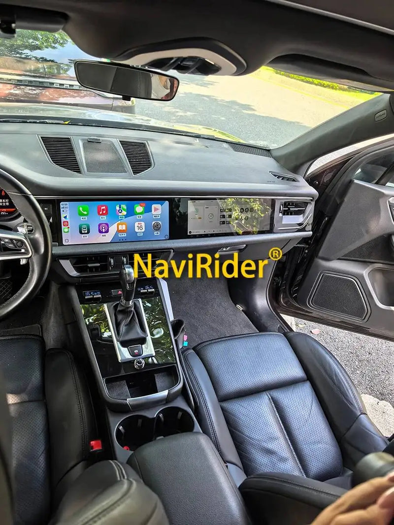 Autoradio Double Écran 12,3 + 12,3 Pouces Porsche Macan 2018-2024 Android CarPlay GPS 4G