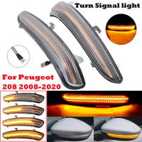 Clignotants LED de Miroir Latéral Dynamiques Séquentiels Peugeot 208 2008 Citroën C3 C4 Lot de 2