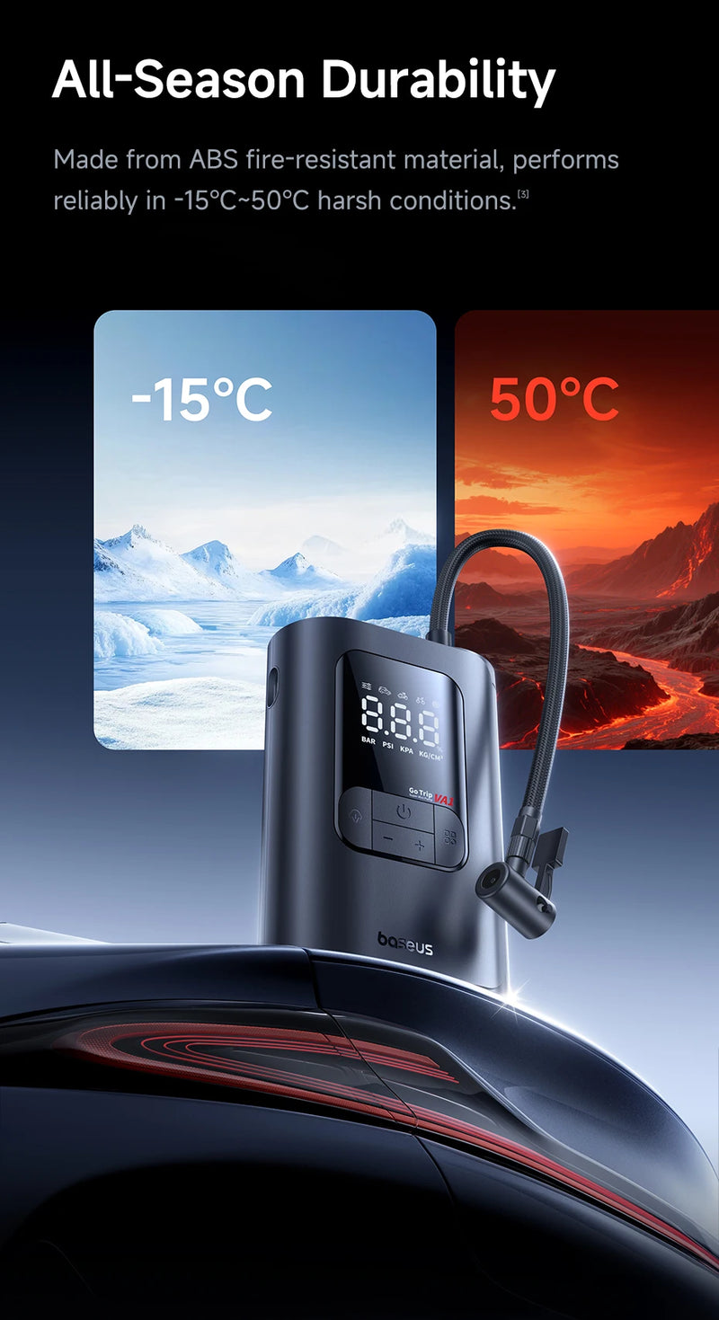 Gonfleur de Pneu Baseus GoTrip VA1 Pro et Max 7500 mAh