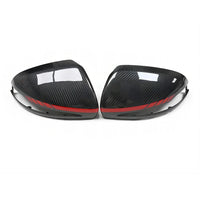 Coque de Rétroviseur Mercedes GLC X253, EQA, EQB X243, EQC N293 en Carbone Véritable de Remplacement, Sec, Forgé ou Liseré Rouge