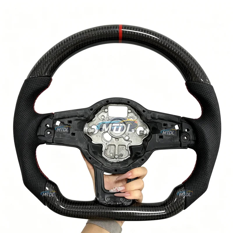 Volant Fibre de Carbone Volkswagen Golf MK7 MK7.5 GTI R GTD GTE T-Roc Polo GTI Scirocco