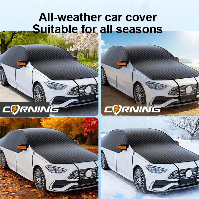 Demi-Housse Voiture Oxford Noire Toutes Saisons SUV ou Berline