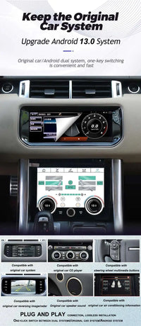 Autoradio Android Double Écran 12,3 ou 15,5 Pouces Range Rover Sport L494 2013-2017 CarPlay GPS