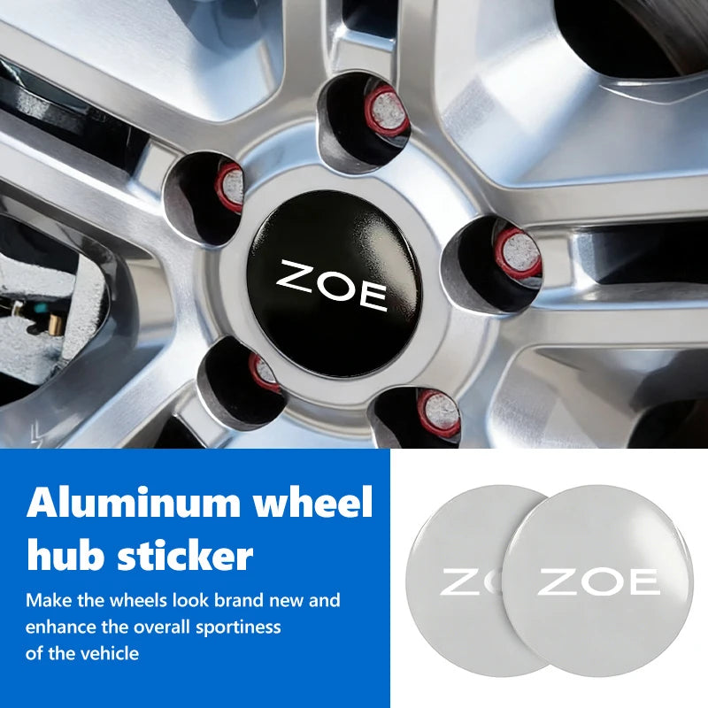 Autocollants Emblème de Moyeu Renault Zoe 56 mm Lot de 4
