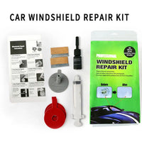 Kit de Réparation Pare-Brise Professionnel avec Seringue Résine Fissures et Impacts en Étoile