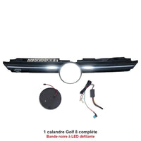 Calandre LED Volkswagen Golf 8 Style GTI R 2020-2024 Bande Lumineuse Défilante