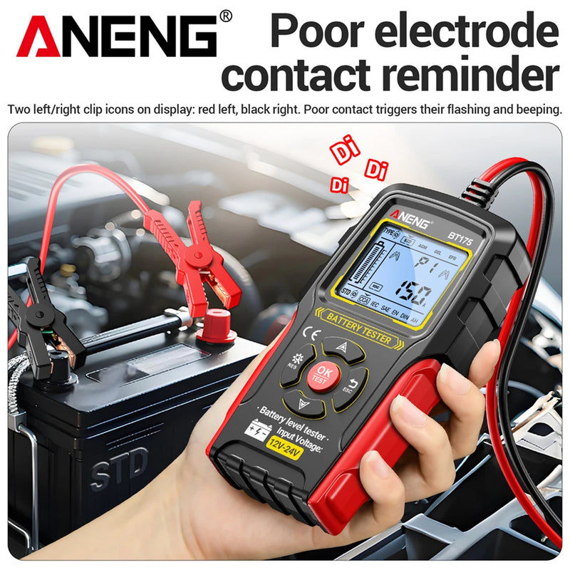 ANENG BT175 12V 24V Car Battery Tester 50-1999 CCA