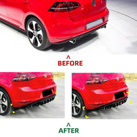 Diffuseur Arrière Volkswagen Golf 7 GTI GTD 2013-2017 Noir Brillant