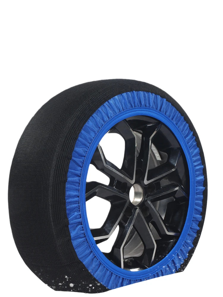 Chaussette à Neige Textile Bleue à l'Unité pour Voiture et SUV