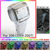 Pommeau de Vitesse Peugeot Cristal LED 7 Couleurs pour Boîte Automatique 206 207 307 308 3008 2008 RCZ