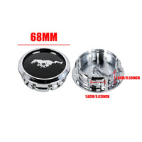 Cache-Moyeux Ford Mustang Shelby Focus Ranger Kuga 68mm — vue de profil