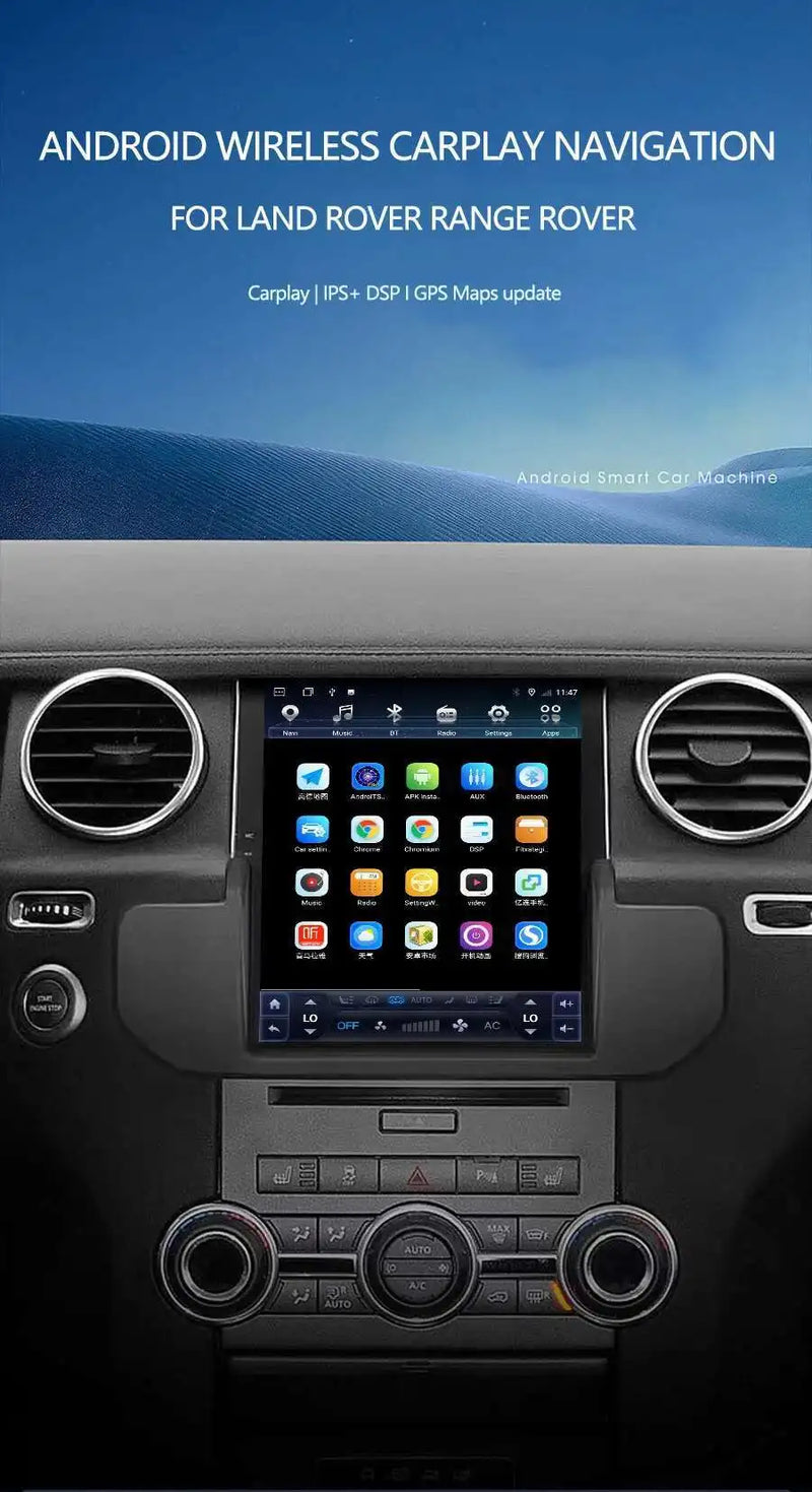 Autoradio Android 14 Land Rover Discovery 4 LR4 2009-2016 Navigation GPS avec Écran de Climatisation