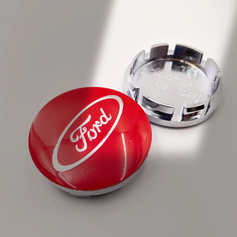 Cache-Moyeux Ford 54mm 56mm 60mm 65mm 68mm Emblème — détail de fixation