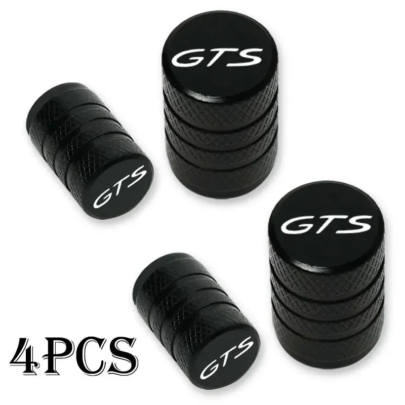 Bouchons de Valve Porsche GTS Lot de 4 en Métal Coloré pour Cayenne Cayman Panamera Macan 911 718