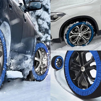 Chaussette à Neige Textile Bleue à l'Unité pour Voiture et SUV