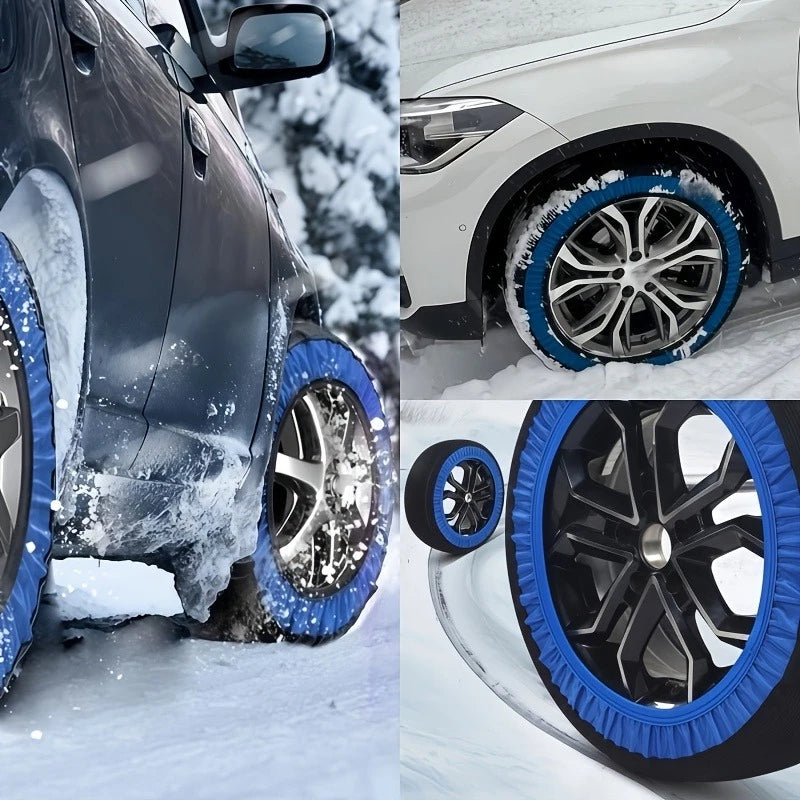 Chaussette à Neige Textile Bleue à l'Unité pour Voiture et SUV