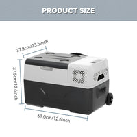 Réfrigérateur de Voiture Podofo 30 L 40 L 50 L Glacière à Compresseur sur Roulettes 12/24 V