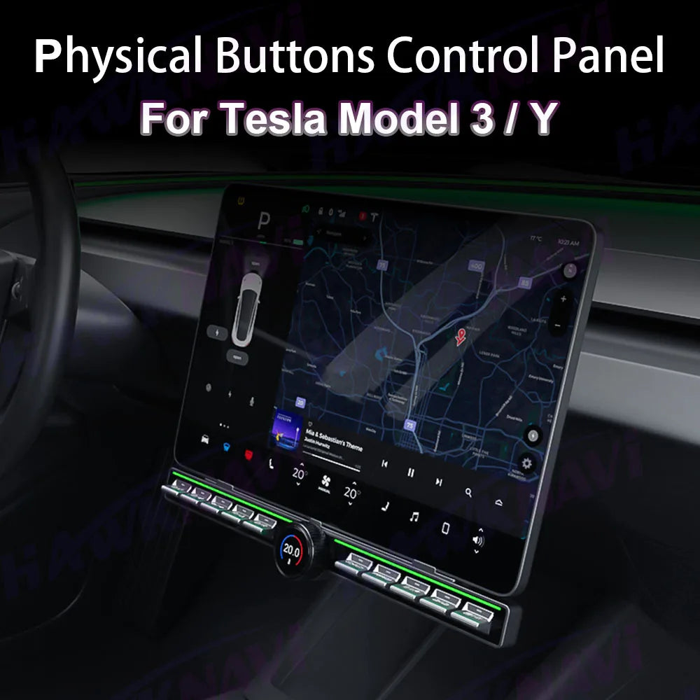 Bouton de Commande Multimédia Tesla Model 3 Y Console Centrale