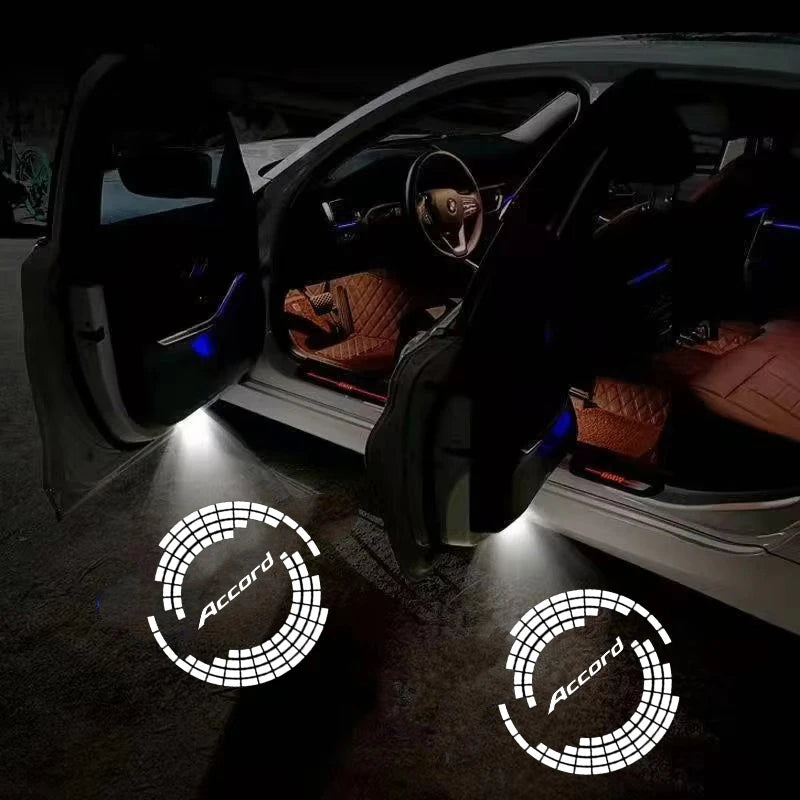 Projecteur Porte Honda Accord 9 et 10 2014-2022 LED, Lot de 2, 9 Motifs