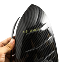Coques de Rétroviseur BYD Atto 3, Seal U, Sealion 5 et 6, Song Plus 2022-2026 Aspect Carbone à Ailettes, Paire