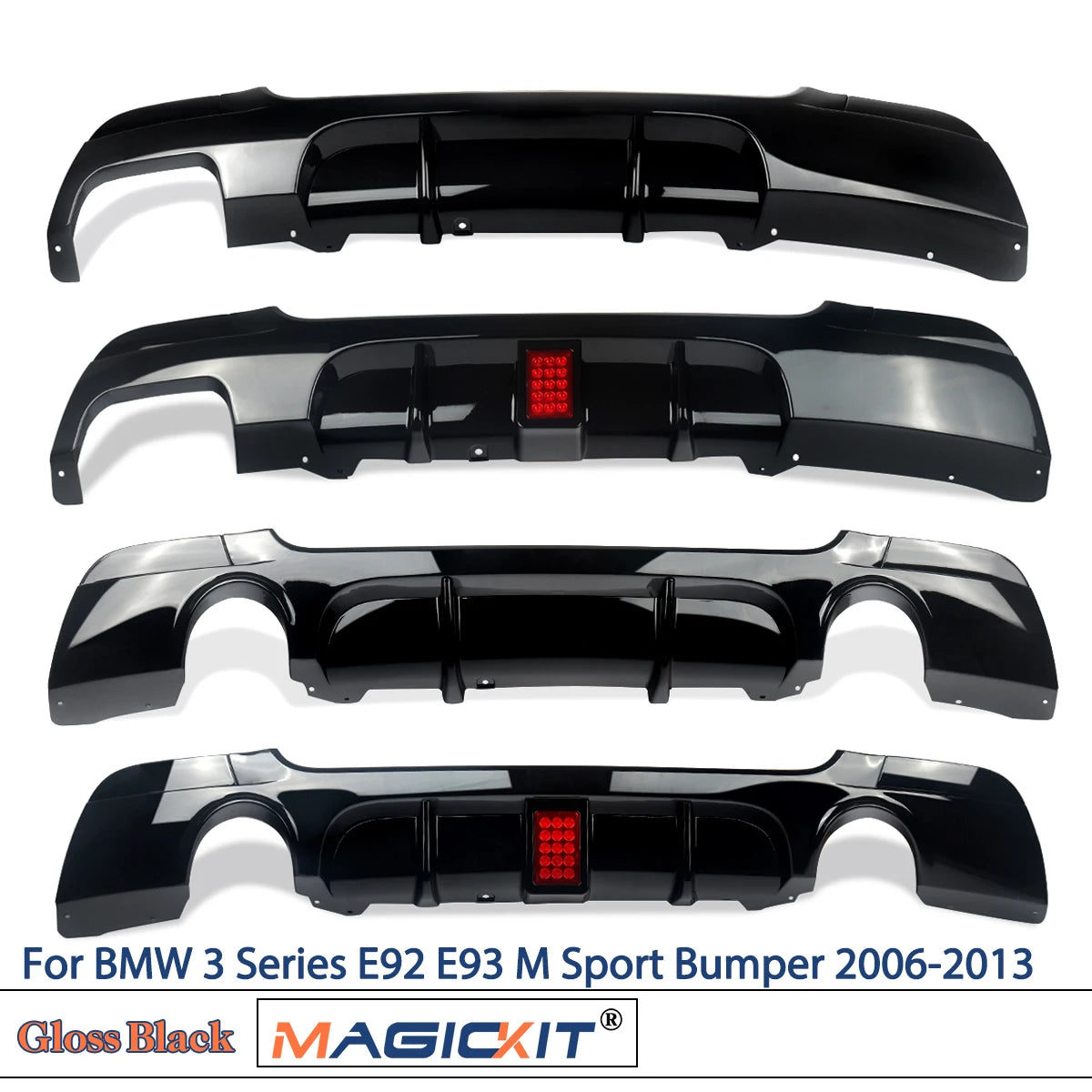 Diffuseur Arrière Noir BMW Série 3 E92 E93 2006-2013