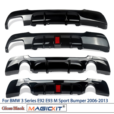 Diffuseur Arrière Noir BMW Série 3 E92 E93 2006-2013
