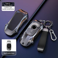Coque de Protection Clé Mercedes Classe A B C E S W204 W205 W210 W212 W213 W176 W463 GLC GLB GLE AMG Alliage de Zinc Style Supercar