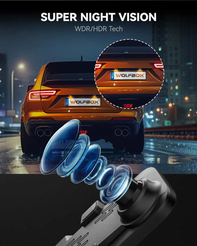 Dashcam Miroir 12 Pouces 4K DUTRIEUX Wi-Fi