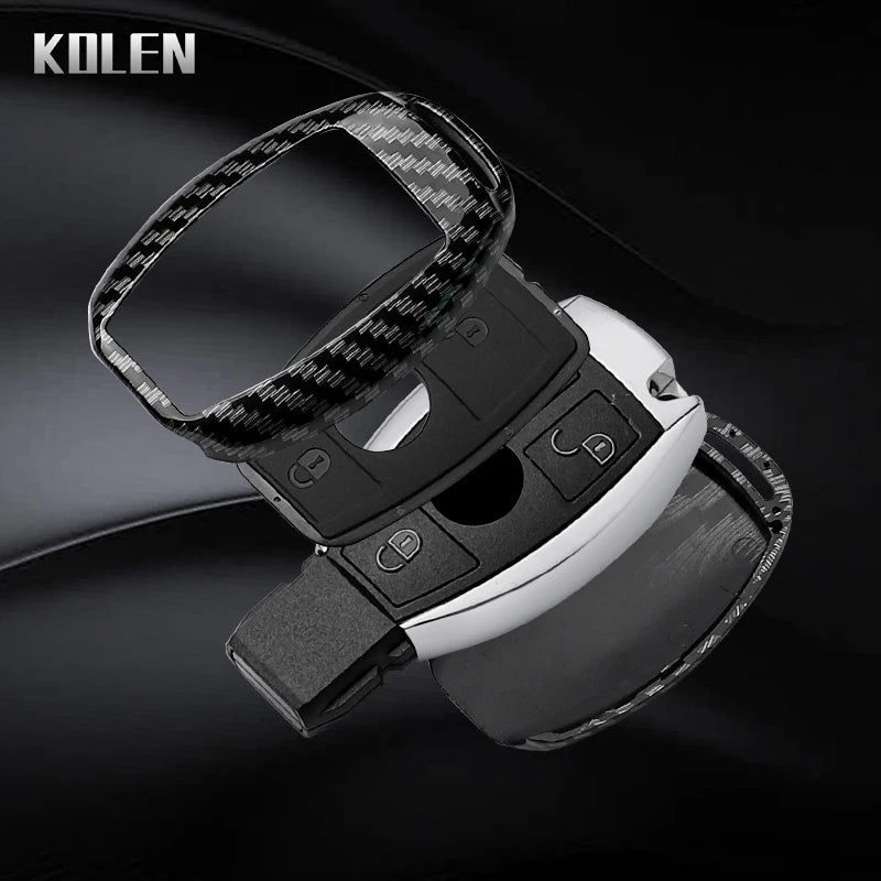 Étui de Protection Clé Mercedes Classe A B C E GLA GLC CLA CLS Fibre de Carbone 2 ou 3 Touches