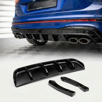 Kit Diffuseur de Pare-Chocs Arrière Volkswagen Tiguan R MK2 Noir Brillant ou Aspect Carbone