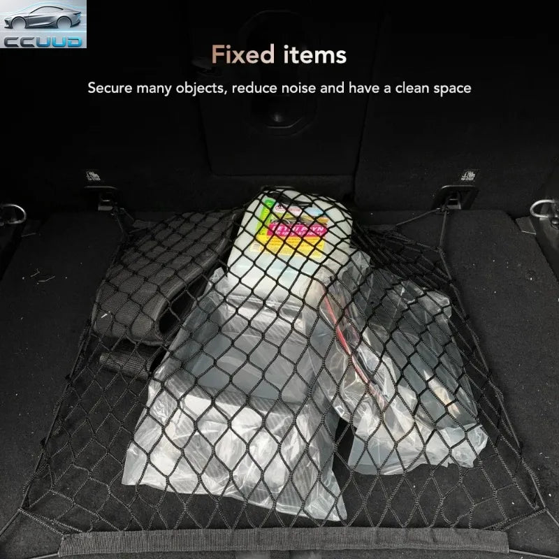 Filet de Rangement de Coffre Voiture Élastique Nylon