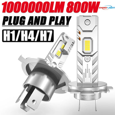 Ampoules LED H7 H4 H1 Mini Sans Fil 1000000LM Universelle
