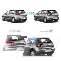 Feux Arrière OLED VLAND Volkswagen Golf 6 2008-2014 — gros plan