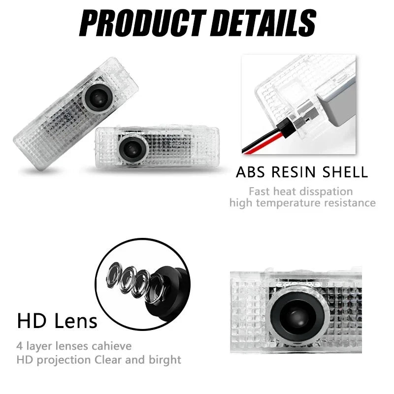 Projecteur de Portière LED HD Logo MINI Cooper JCW — gros plan