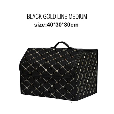 Organisateur de Coffre Voiture Cuir Matelassé Pliable