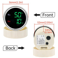 Jauge 52 mm Température et Pression d'Huile LED 2 en 1