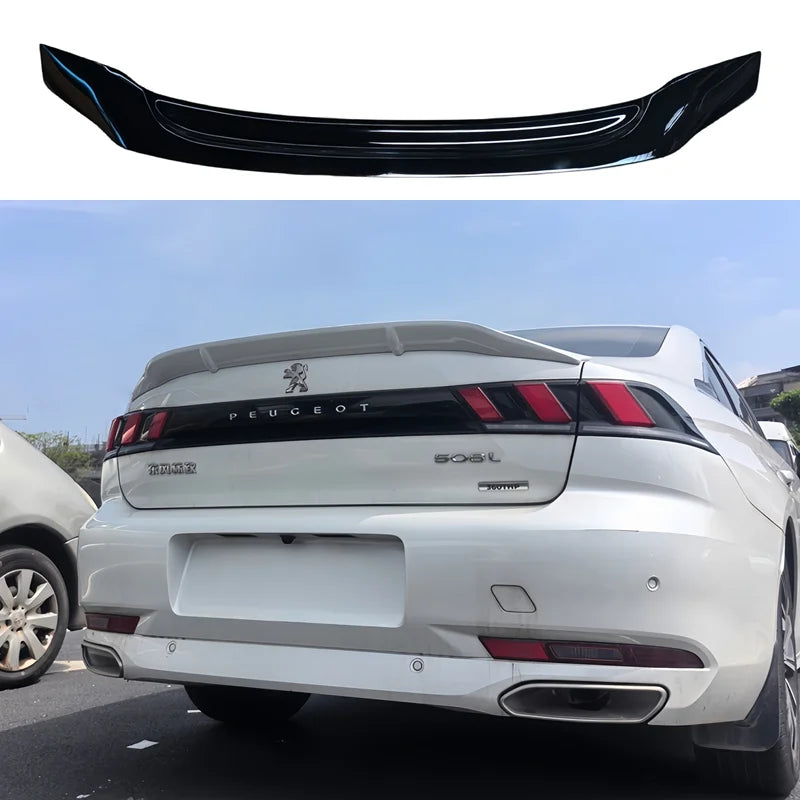 Becquet Peugeot 508 et 508L 2019-2025, Lèvre de Coffre ABS Noir, Blanc, Rouge, Aspect Carbone ou à Peindre