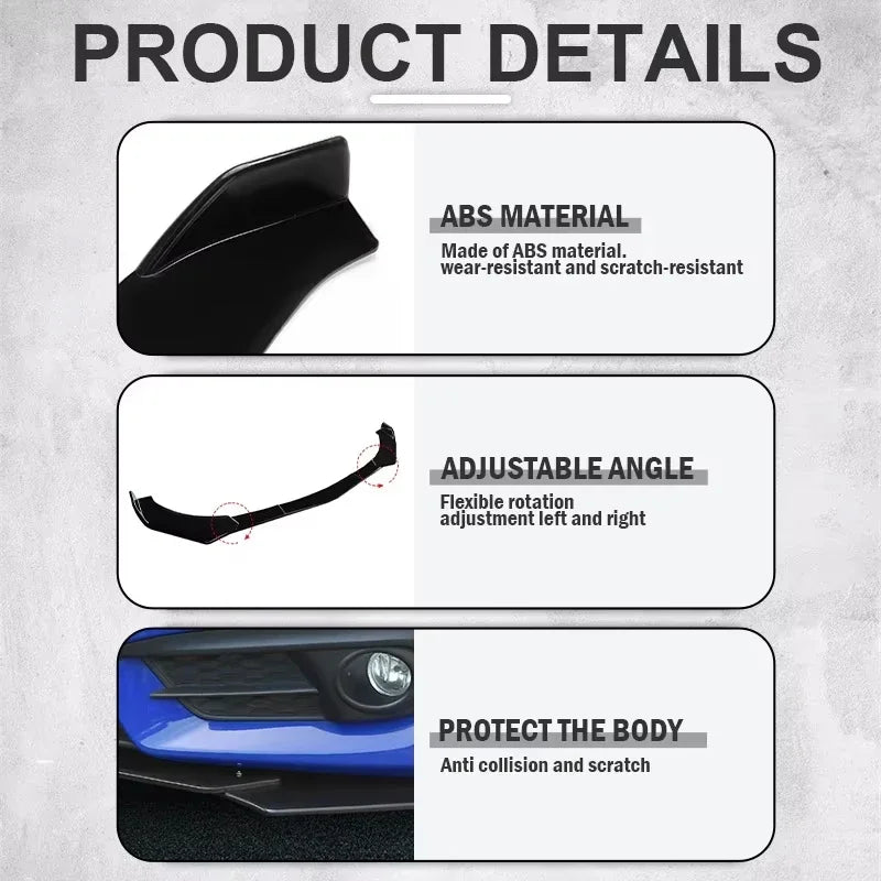 Spoiler Avant Range Rover Evoque L538 L551 2011-2026 Lèvre en 5 Pièces Protection Anti-Rayures Noir ou Carbone