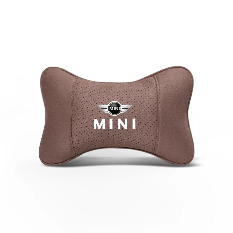 Appuie-Tête Daim Mémoire de Forme MINI Cooper F56 — détail de fixation