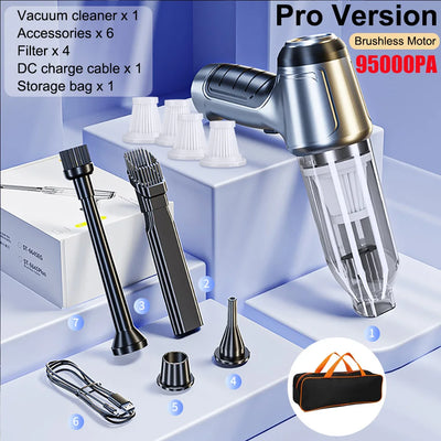 Aspirateur de Voiture Sans Fil 95000 Pa Souffleur