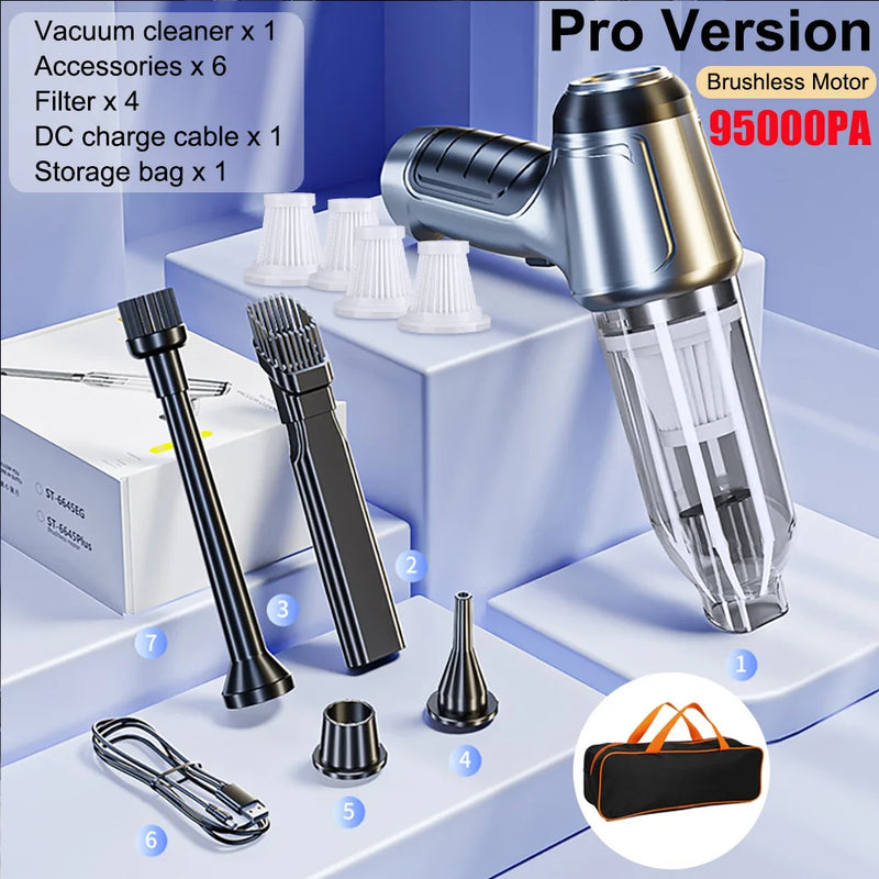 Cordless Car Vacuum Cleaner 95000 Pa Blower