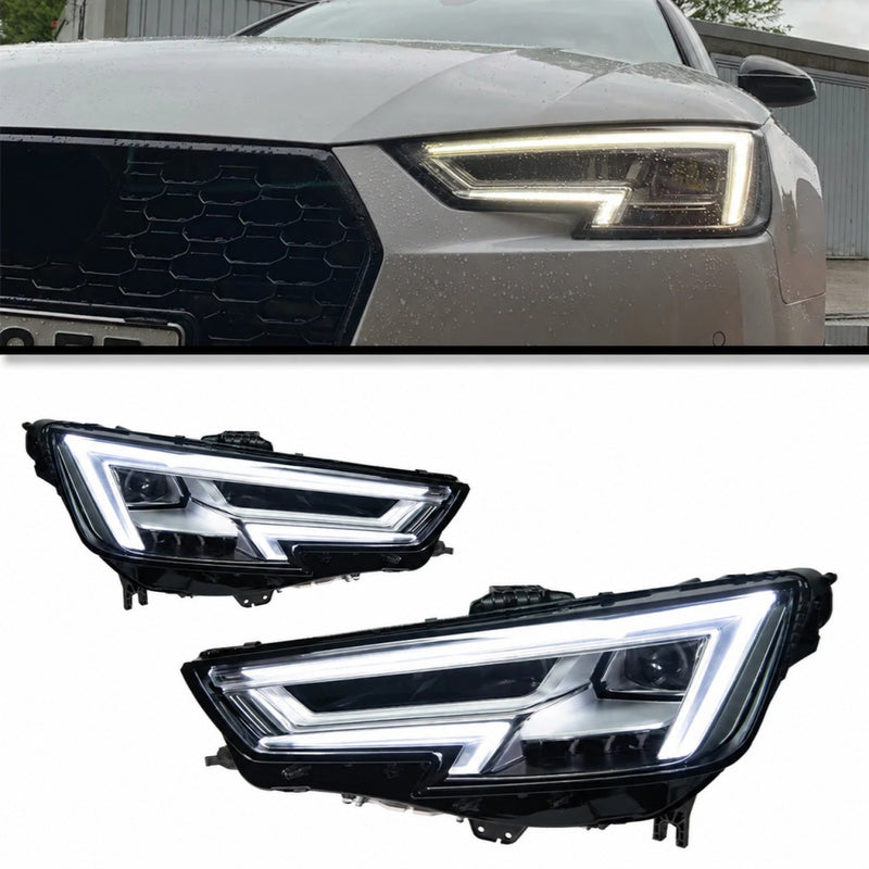 Phares LED Audi A4 B9 2017-2020 A4L Paire Avant Feux de Jour Clignotants