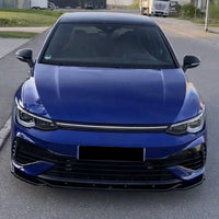 Lame Avant 3 Pièces Volkswagen Golf 8 R 2020-2025 Noir Brillant