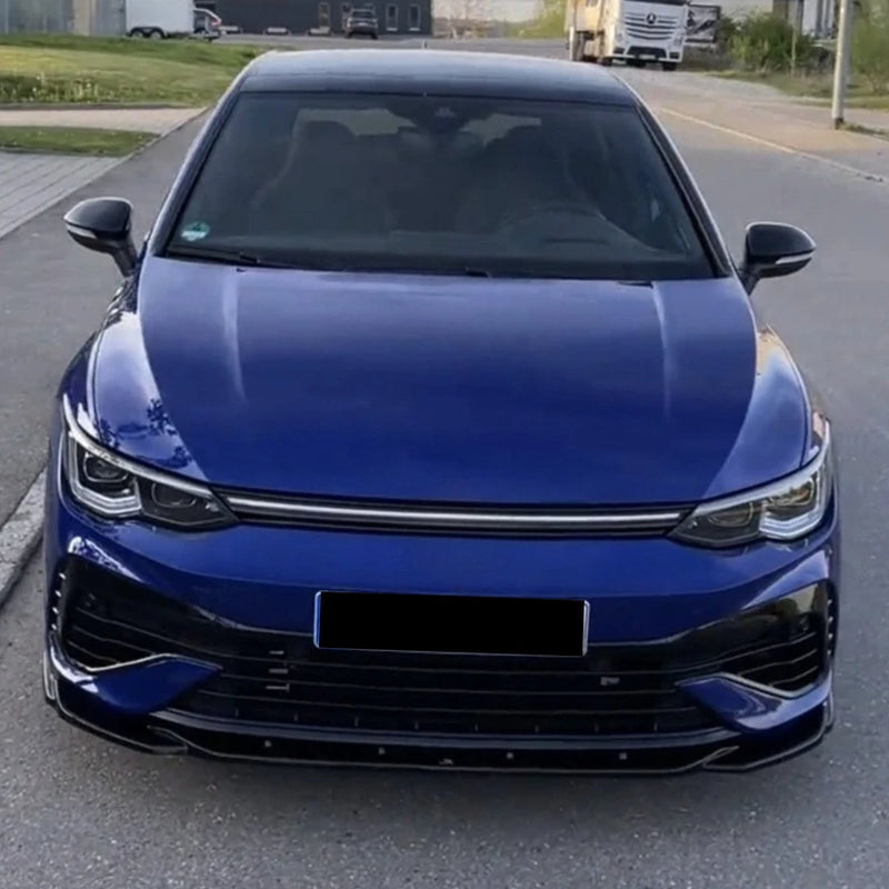 Lame Avant 3 Pièces Volkswagen Golf 8 R 2020-2025 Noir Brillant