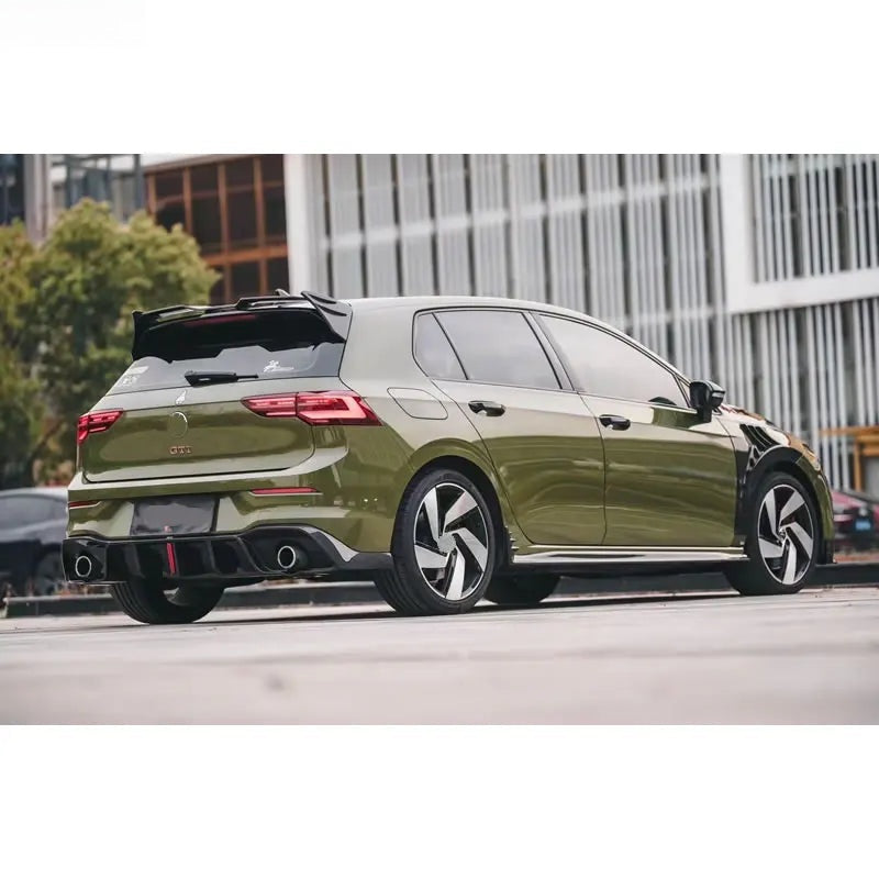 Bas de Caisse Carbone VW Golf 8 MK8, Jupes Latérales en Fibre de Carbone Sèche 2 Pièces